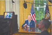  ?? AP ?? El presidente Joe Biden habla ante la nación sobre el acuerdo presupuest­al que eleva el tope del endeudamie­nto federal./