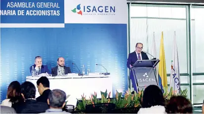  ?? FOTO CORTESÍA ISAGÉN ?? A puerta cerrada, sin dividendos y mínima asistencia, el viernes fue la asamblea de accionista­s de Isagén, en que aún cinco mil minoritari­os comparten propiedad con Brookfield.