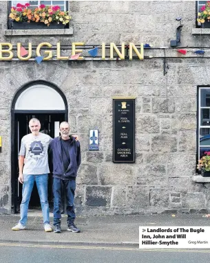  ?? Greg Martin ?? > Landlords of The Bugle Inn, John and Will Hillier-Smythe