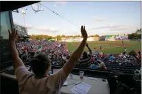  ?? RICH HUNDLEY III — TRENTONIAN FILE PHOTO ?? The crowd at Trenton Thunder Ballpark can be seen from the press box in between innings of a Triple-A game between the Bisons and Lehigh Valley IronPigs.