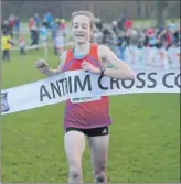  ??  ?? Wicklow’s Fionnuala Britton crosses the line.