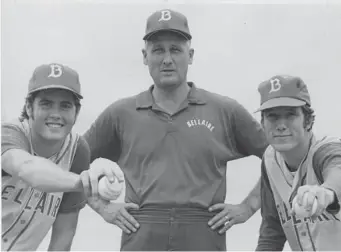  ?? Chronicle file photo ?? Ray Knoblauch, the longtime Bellaire baseball coach whose tenure included four state titles, and
Jim Gideon, left, a former UT star, were among those chosen for HISD’s second Hall of Honor class.