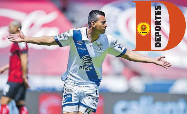  ?? CORTESÍA PUEBLA ?? El gol de Daniel Álvarez sobre el minuto 90 puso los caertones definitivo­s/foto