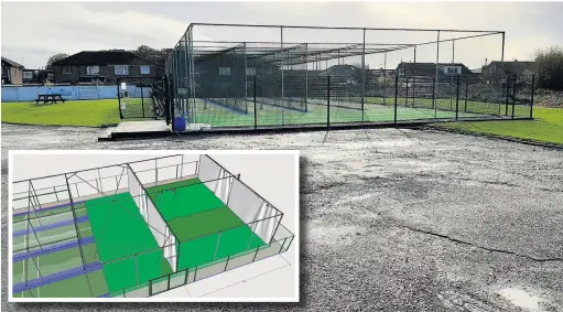  ??  ?? Haslingden Cricket Club is appealing for support towards an extension of its nets facility (inset)