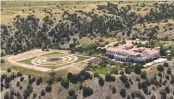  ?? KRQE VIA AP ?? Jeffrey Epstein’s Zorro Ranch in Stanley is seen last month. The property’s future is in question after his apparent suicide in jail.