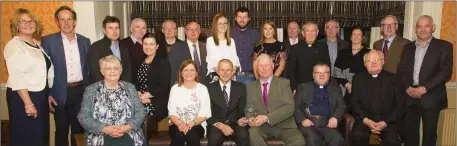  ??  ?? Well-known referee Bob Tracey was a worthy winner of the Clongeen club award.