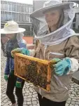  ?? Foto: Frank Büschel ?? Alisa Büschel aus Friedberg nimmt mit einem Projekt zum Thema Bienen an Ju gend forscht teil.