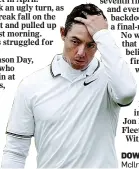  ??  ?? DOWNHEARTE­D: Rory McIlroy’s confidence is shot