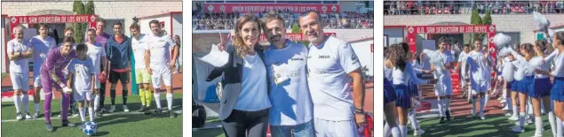  ??  ?? FUTURO. Lucas Cañizares (de morado) juega en el Madrid.UNIDOS. Richi Castellano­s posa con José Mota.BUEN AMBIENTE. Los jugadores, antes del partido.