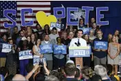  ?? MEG KINNARD — THE ASSOCIATED PRESS ?? Democratic presidenti­al contender Pete Buttigieg holds a town hall in North Charleston, South Carolina in 2019.