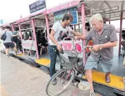  ?? PATIPAT JANTHONG ?? The boarding platforms at these piers will be redesigned to be able to provide access for people who are wheelchair­bound.