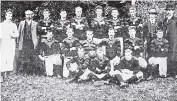  ??  ?? The Taranaki team, as seen in the programme from 1904.