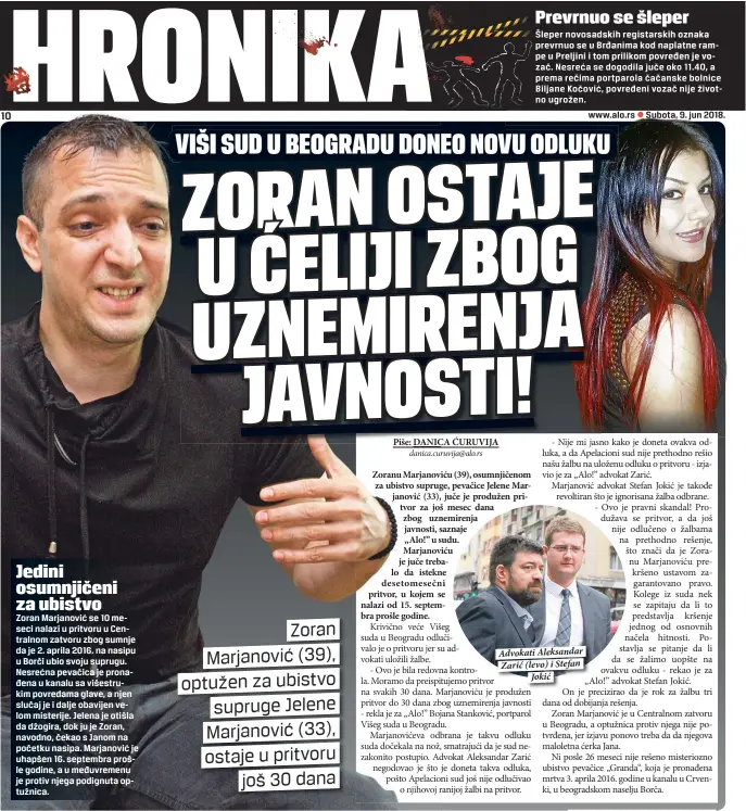  ??  ?? Advokati Aleksandar Zarić (levo) i Stefan
Jokić