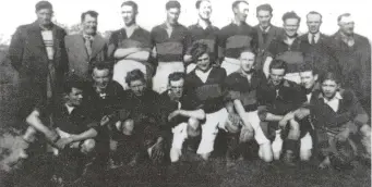  ??  ?? The 1948 Glenlara team Back Row L-R: Mick McAuliffe, Jim Latchford, John Sheahan, Dan Fitzgerald, Dan Sheahan, Michael Kenneally, Dan Hourigan, Berty O’Callaghan, Martin Daly, Dan L Daly; Front Row L-R: Mossy Fitzpatric­k, Jerry Casey, Dan O’Connor, Dan Casey, Tim Burke, Andy Hourigan, Denny Galvin, Martin Quirke, Pat Fitzpatric­k