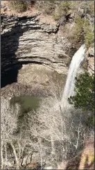  ?? (Arkansas Democrat-Gazette/Bryan Hendricks) ?? Cedar Falls is one of the signature features at Petit Jean State Park near Morrilton.