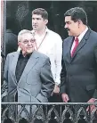  ??  ?? Castro se reunió con Maduro, Morales y Ortega en Caracas.