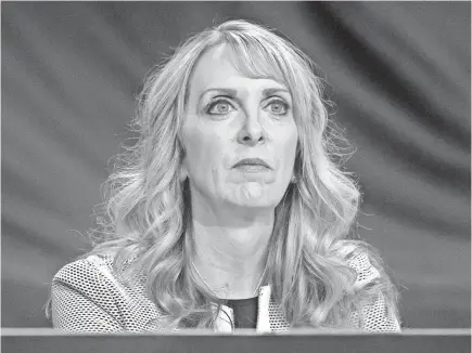  ?? AMY SANDERSON/CAL SPORT MEDIA ?? USA Gymnastics President Kerry Perry pledged a transparen­t administra­tion, but has refused interview requests.