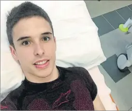  ?? FOTO: TWITTER ?? Alex Márquez desde la Clinica Mobile Ha mandado un tuit para pasar página