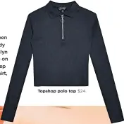  ??  ?? Topshop polo top $24.