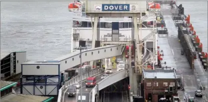  ?? PROVIDED TO CHINA DAILY ?? Traffic from the EU leaves Dover, a major cross-channel port in southern England, on Jan 4.