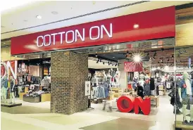  ??  ?? QUICK CHANGE: Cotton On is to open 40 stores in South Africa by the end of the year