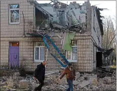  ?? ?? damaged: The rubble of a nursery attacked during Kyiv strikes