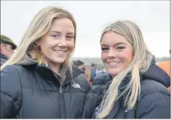  ?? (Pic: John Ahern) ?? Kelly Sargent (Fermoy) and Chloe Toland (Kilworth) who attended last Sunday’s Tallow Point-to-Points.