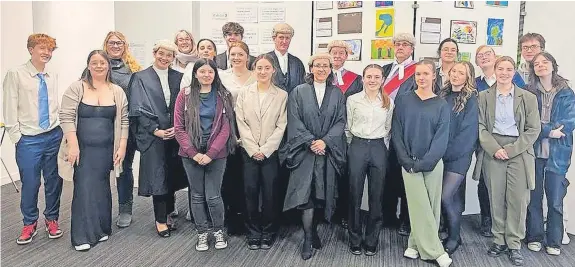  ?? ?? 6Winning law students from Truro and Penwith College were judged by legal profession­als in the regional round of the National Bar Mock Trial competitio­n