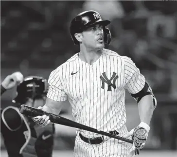  ?? FOTO: AFP ?? > Giancarlo Stanton no ha rendido como bombardero del Bronx.