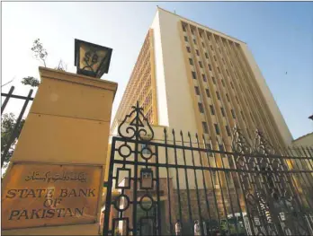  ??  ?? State Bank of Pakistan in Karachi. According to SBP, the sales of local and internatio­nal e-commerce merchants reached Rs20.7bn in 2017 and Rs40.1bn in 2018 an encouragin­g growth of 93.7%.