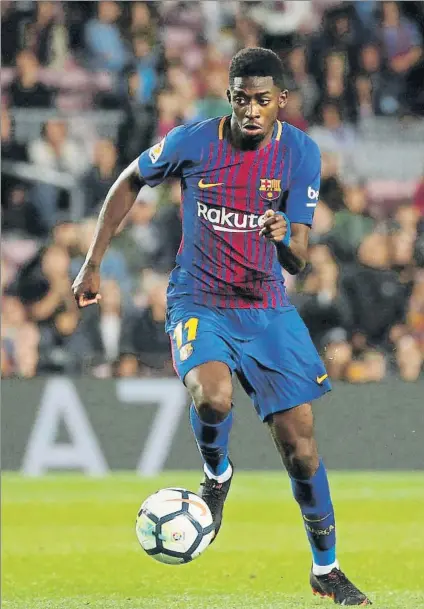  ?? FOTO: PEP MORATA ?? Ousmane Dembélé, de 21 años, puede reivindica­rse en el Mundial de Francia