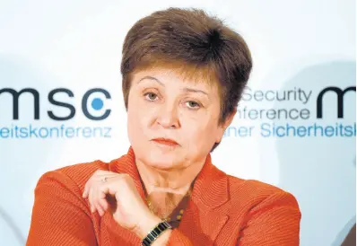  ?? AP ?? Kristalina Georgieva, managing director of the Internatio­nal Monetary Fund.