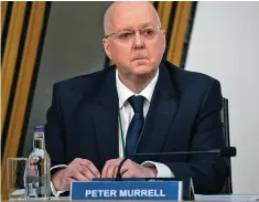  ??  ?? Grilled: Peter Murrell at committee session yesterday