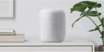  ??  ?? Clockwise, from above The ‘Amazon Echo’ in ‘ Heather Grey’. ‘Google Home’. The Apple ‘ Homepod’