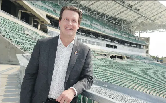  ?? DON HEALY ?? Regina Mayor Michael Fougere says while Mosaic Stadium is an important asset that will help to revitalize the city’s downtown core, the stadium will not be a money maker.
