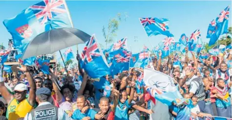  ??  ?? The whole of Fiji erupted in celebratio­n after the sevens team won Gold at the Rio Olympics.