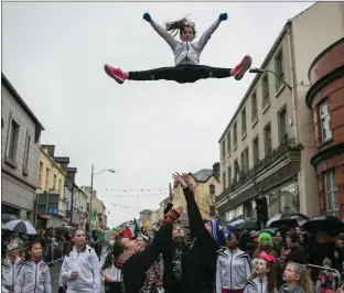  ?? Pic: Donal Hackett. ?? Last year’s gymnastics during the St Patrick’s Day Parade.