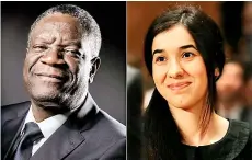  ?? — AFP photo ?? Combo file photos of Mukwege (left) and Murad.