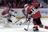  ?? MARC DESROSIERS/USA TODAY SPORTS ?? Canadiens goalie Carey Price (31) makes a save on a shot from Senators left wing Ryan Dzingel (18) on Thursday.