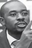  ??  ?? Mr Nelson Chamisa