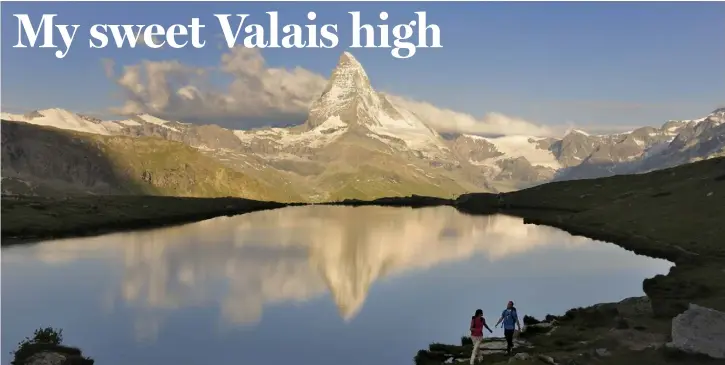  ??  ?? The Swiss canton of Valais is a region of breathtaki­ng beauty and is home to many of Switzerlan­d’s highest peaks, including the iconic Matterhorn, inspiratio­n for the Toblerone’s shape