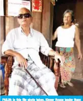  ??  ?? PAILIN: In this file photo taken, Khmer Rouge leader Nuon Chea (left), known as ‘Brother Number Two’, is seen with his wife during an exclusive interview at his house in Pailin town near the Thai border, some 375 km north west of Phnom Penh. — AFP