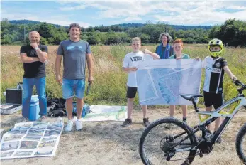  ?? FOTO: STADT AALEN ?? Die Jugendlich­en brachten sich in die Planung der Pumptracka­nlage in den Dürrwiesen ein.