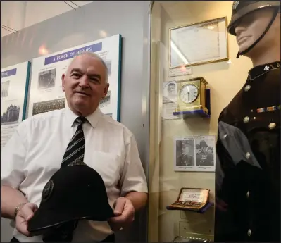  ??  ?? Former Police Inspector Alastair Dinsmore at the Glasgow Police Museum in Bell Street Pictures: Jamie Simpson