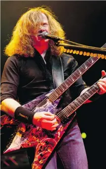  ?? Tim Snow/postmedia News ?? Dave Mustaine of Megadeth says he tells the story of his life through the music he performs.