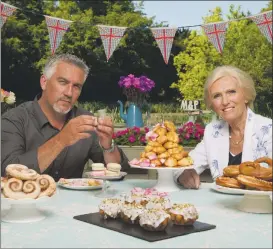  ??  ?? Paul Hollywood and former co-host Mary Berry