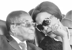  ??  ?? File photo shows Grace and Mugabe. — Reuters photo