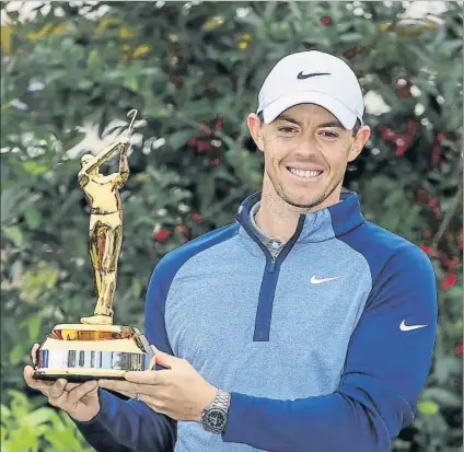  ?? FOTO: EFE ?? Rory McIlroy, campeón en The Players tras firmar una irregular última vuelta, aunque esta fue sobresalie­nte a la hora de la verdad