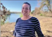  ?? ?? Julie Rentner, president of River Partners, stands beside the Sacramento River on Aug. 8, 2022, near Colusa.