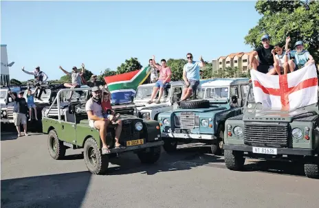  ?? | ZANELE ZULU African News Agency (ANA) ?? A GROUP of Land Rover enthusiast­s called the Defenders of Durban held a procession from the umhlanga Ski Boat Club to the Royal Natal Yacht Club in a tribute to the late Prince Philip, Duke of Edinburgh.